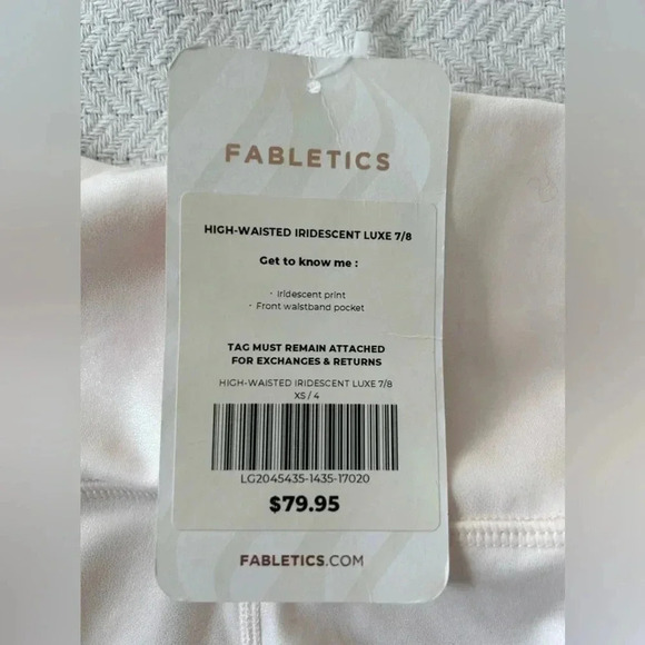 Fabletics PureLuxe High-Waisted Iridescent 7/8 Legging XS/4 - Picture 6 of 9